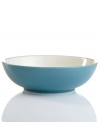 Make everyday meals a little more fun with Colorwave dinnerware from Noritake. Mix and match the round vegetable bowl in turquoise and white with rim, coupe and square pieces for a tabletop that's endlessly stylish.