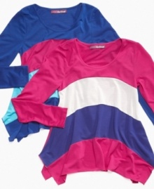 Go bold with this bright long sleeve shirt from Epic Threads. The colorblock design is sure to be an epic look.