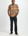 A bold plaid check design lends an autumnal hue to this finely-crafted casual twill shirt. ButtonfrontButton-down collarChest patch pocketCottonMachine washImported