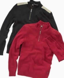 Style him for the season with these cool quarter-zip pull overs from Epic Threads.