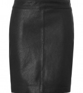 Perfectly cut in trend favorite leather, Neil Barretts tailored skirt is a luxe essential destined to be your signature staple - Hidden side zip, form-fitting - Pair with chunky knits and flats