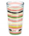 Iconic style meets brilliant design in the Fiesta Tropical Stripe tumbler by Tervis Tumblers. Splashy colors wrap a practically indestructible cup that'll keep hot drinks hot and cold drinks cold. With Fiesta logo and dancer.