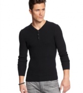 Keep warm while looking hot in this sleek INC International Concepts sweater.