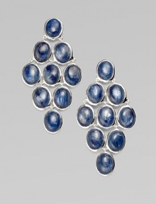 From the Scultura Collection. A beautiful cascade of linked kyanite cabochons set in sterling silver. KyaniteSterling silverLength, about 2Post backImported 