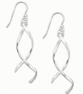 Twist & shine. Studio Silver's pretty drop earrings are crafted in sterling silver. Approximate drop: 2-1/2 inches.