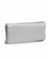 Find the silver lining to your evening look with La Regale's simple yet oh-so-chic Mesh clutch.