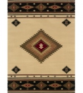 Broaden your palette with Southwest flavor. This St. Lawrence rug depicts a versatile diamond pattern in handsome ivory for a look that's as elegant as it is casual. Crafted of durable polypropylene for years of long-lasting beauty.