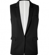 Work a sartorial edge into work and cocktails looks alike with See by Chlo?s blazer-style vest, a chic way to give your outfit a high-fashion kick - Notched lapel, flap pockets, hidden front closure - Tailored fit - Wear with a sleeveless top and a high-waisted skirt