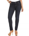 Get sophisticated casual style with Kut from the Kloth's plus size skinny jeans, finished by a dark wash.