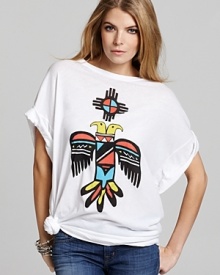 Featuring a vibrant graphic, this WILDFOX tee is fashioned in an oversize silhouette for a cool, boyish fit.