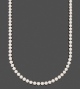 White pearls provide a look of versatility and instant sophistication. Belle de Mer necklace features AA Akoya cultured pearls (7-7-1/2 mm) set in 14k gold. Approximate length: 20 inches.