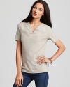 A draped neckline elevates this wear-everywhere James Perse tee to next-level chic.