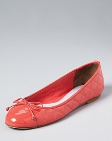 In sleek patent leather, these classic and quilted Delman flats offer timeless style in a range of delectable hues.