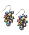 Make some noise with these shaky drop earrings from Style&co. The clusters of glass beads radiate color for nonstop allure. Crafted in hematite tone mixed metal. Approximate drop: 1-1/4 inches.