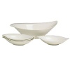 5 piece set includes: one 17.75 salad/pasta bowl, four 11.5 deep pasta/salad bowls.