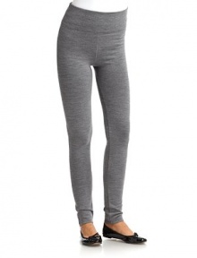 THE LOOKFine heather woolWide pull-on waistbandSkinny legging fitTHE FITInseam 32½THE MATERIALWoolCARE & ORIGINDry cleanMade in Italy