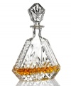 The sparkling sophistication of yesteryear makes a chic comeback with this triangular wine decanter, featuring the intricate starburst pattern of Godinger's popular Dublin crystal serveware collection.