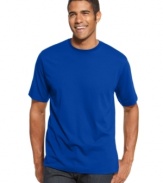 Lightweight and super comfortable, this bold crew neck T shirt provides the perfect start to a cool, layered look.