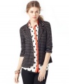 Bring it with American Rag's striped knit blazer -- it's perfect for mixing with printed tops and colored denim.