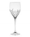 With a classic cut pattern in luxe crystal, the Duchesse Encore goblet from Vera Wang commemorates special occasions in unforgettable style.