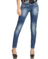 Take your style to the max with skinny jeans that boast extreme fading over a medium wash! From Freestyle.