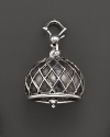 Inspired by Zen philosophy, this intricately detailed, blackened and polished sterling silver meditation bell from Paul Morelli jingles softly.