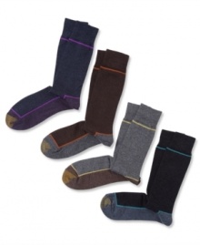 These God Toe socks aren't just great looking for work, they also work for you with their special moisture wicking design and flexible fit.