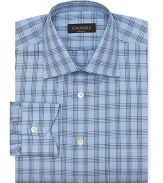 Canali Large Scale Plaid Dress Shirt - Slim Fit, Barrel Cuffs