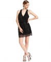 A sequined lace overlay makes this MM Couture dress a super chic pick for a standout soiree style!