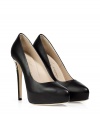 Bring sultry appeal to your cocktail look with these two-tone zip detailed pumps from Le Silla - Slight round toe, front platform, high stiletto heel with two-tone detail and zip - Pair with skinny jeans and a silk blouse or a figure-hugging cocktail sheath