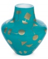 Boasting a bold teal glaze painted over an ultra-modern silhouette, this porcelain Artemis vase from Jonathan Adler is sure to heighten your decor with abstract beauty.