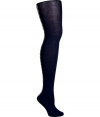 Detailed with a single contrast-colored cable down the back, Fogals viola opaque tights are a fun and chic choice perfect for dressing up your workweek looks - Cotton-blend opaque tights with contrast knit cable down the back, comfortable knit waistband, knit-in heel and toe - Perfect for keeping your cool weather look polished