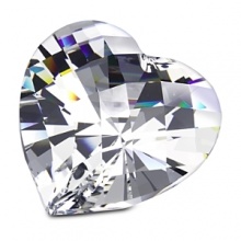 Express your love for someone with this elaborately faceted clear crystal heart. A great way to show you care!