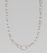 From the Scultura Collection. Multi-sized links of polished sterling silver create a long-enough-to-double chain that goes beyond simple to senational.Sterling silverLength, about 48Lobster claspImported