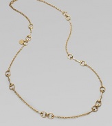 From the Horsebit Collection. An elegant design of multiple horsebit link stations on a delicate link chain in radiant 18k gold. 18k goldLength, about 35½Lobster clasp closureMade in Italy