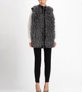 Warm, textural mohair faux-fur, tailored in a long, chic silhouette.Stand collarSleevelessZip frontAbout 28 from shoulder to hem61% mohair/31% polyamide/8% woolDry cleanMade in Italy of imported fabricModel shown is 5'9½ (176cm) wearing US size 4. 