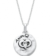 Adventurous, energetic, courageous & quick. Unwritten's chic Zodiac pendant features the signature Aries design with these unique qualities listed on the reverse side. Set in sterling silver. Approximate length: 18 inches. Approximate drop: 3/4 inch.