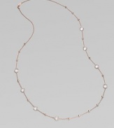 From the Rock Candy Collection. Circles of faceted clear quartz shimmer on an 18k gold and sterling silver chain finished in 18k rose goldplating.Clear quartz 18k gold and sterling silver with 18k rose goldplating Length, about 37 Lobster clasp Imported