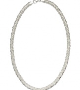 A wondrous weave effect defines this Byzantine necklace from Giani Bernini. Set in sterling silver for an elegant touch. Approximate length: 18 inches.