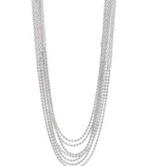 Elegance in layers. Giani Bernini's sterling silver necklace puts forth rows of chains for a look that's stylishly stunning. Approximate length: 18 inches.