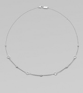 From the Silver Rain Collection. Delicate diamonds and faceted clear quartz are equally radiant within setttings of hammered sterling silver on a graceful chain.Diamonds, .20 tcw Clear quartzSterling silverLength, about 18Lobster claspImported