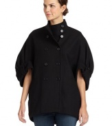 THE LOOKStand collarButton closureElbow-length sleeves with roll-up cuffsDual welt pocketsTHE FITAbout 27 from shoulder to hemTHE MATERIALWool/viscose/cashmereFully linedCARE & ORIGINDry cleanImportedModel shown is 5'8 (172½cm) wearing US size Small. 