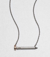 You never know when you'll need to nail something so keep this witty nail on a bold chain necklace close by.BrassLength, about 16Screw claspImported