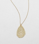 EXCLUSIVELY AT SAKS.COM From the Serpentine Collection. An exotic yet minimalist style featuring a open, snakeskin-inspired pendant accented with sparkling white sapphires on a link chain. 18k goldplated sterling silverWhite sapphiresLength, about 16-18 adjustablePendant size, about 1.5Lobster clasp closureImported 