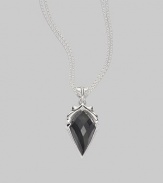 From the Superstud Collection. A grey cat's eye and quartz spike pendant suspends from a sterling silver chain link.Grey cat's eye Quartz Sterling silver Length, about 18 Pendant length, about 1½ Lobster clasp closure Imported 