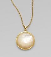 From the Rock Candy® Collection. A beautifully faceted dome of mother-of-pearl set in resplendent 18k gold on a chain link necklace. Mother-of-pearl18k goldLength, about 16 to 18 adjustablePendant size, about ¾ Lobster clasp closureImported 