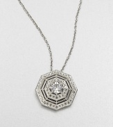 EXCLUSIVELY AT SAKS.COM. A brilliant piece in a geometric design with vintage appeal on a link chain. CrystalsCubic zirconiaRhodium-plated brassLength, about 16 to 18 adjustablePendant size, about .75Lobster clasp closureImported 