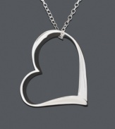 Matters of the heart are simple - and simply beautiful - with this uncomplicated necklace. Heart pendant by Giani Bernini crafted in sleek ribbons of sterling silver. Approximate length: 18 inches. Approximate drop: 1 inch.