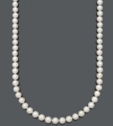 Channel the elegance and grace of style icon Audrey Hepburn. Beautiful Belle de Mer necklace features a long strand of AA cultured freshwater pearls (10-11 mm) with a 14k gold clasp. Approximate length: 30 inches.