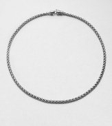 A simply elegant style in sleek sterling silver; perfect on it's own or with your favorite enhancer. Sterling silverLength, about 20Lobster clasp closureImported 